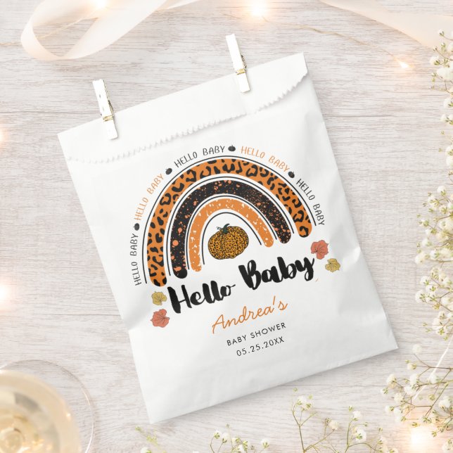 Hello Baby Girl Pumpkin Baby Shower Geschenktütchen (Ausgeschnitten)