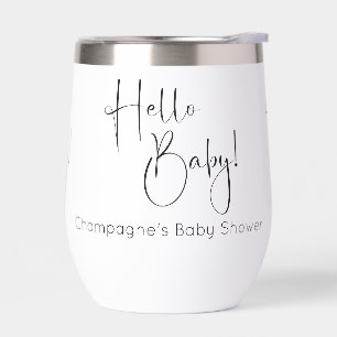 Hello Baby Modernes Script Baby Dusche