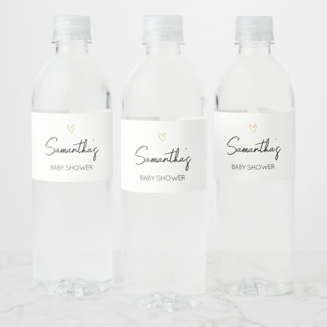 Hello Baby Neutral Minimalistisch Baby Dusche (Flaschen)