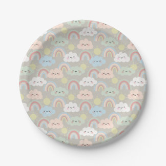 ‘Hello baby’ paper plates for showers and parties  Pappteller