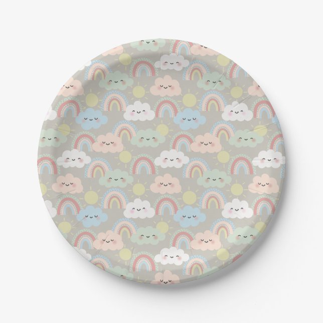 ‘Hello baby’ paper plates for showers and parties  Pappteller (Vorderseite)