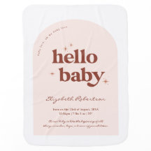 Hello Baby | Retro Pink & Terracotta Geburtsstunde