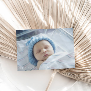 Hello Baby Simple Script Faire-part de naissance p