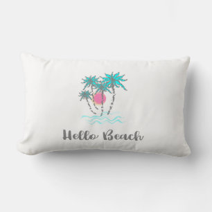 Hello Beach Tropical Summer Unique Lendenkissen
