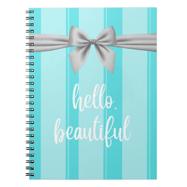 "Hello Beautiful" Tiffany Carnet inspiré (Devant)