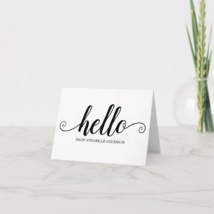 Hello Black Script Niedlich Moderne Elegante Girly