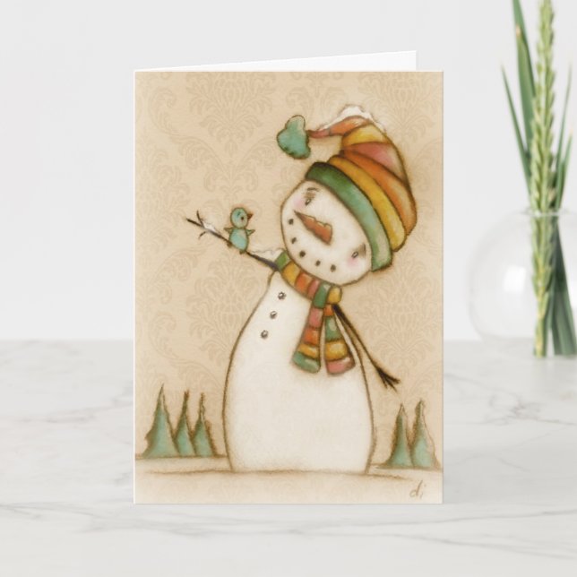 Hello Bluebird - Weihnachtskarte Feiertagskarte (Vorderseite)