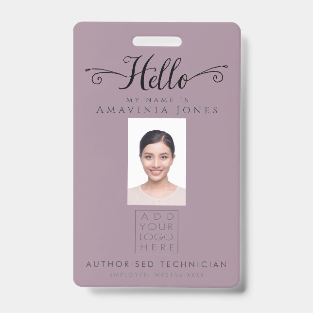 Hello Business Photo ID Identification Plastic Ausweis (Vorderseite)