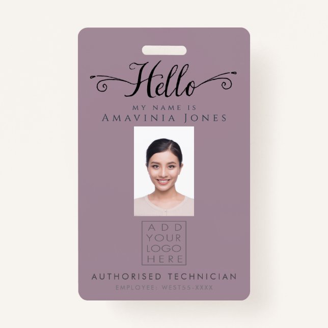 Hello Business Photo ID Identification Plastic Ausweis (Vorderseite)