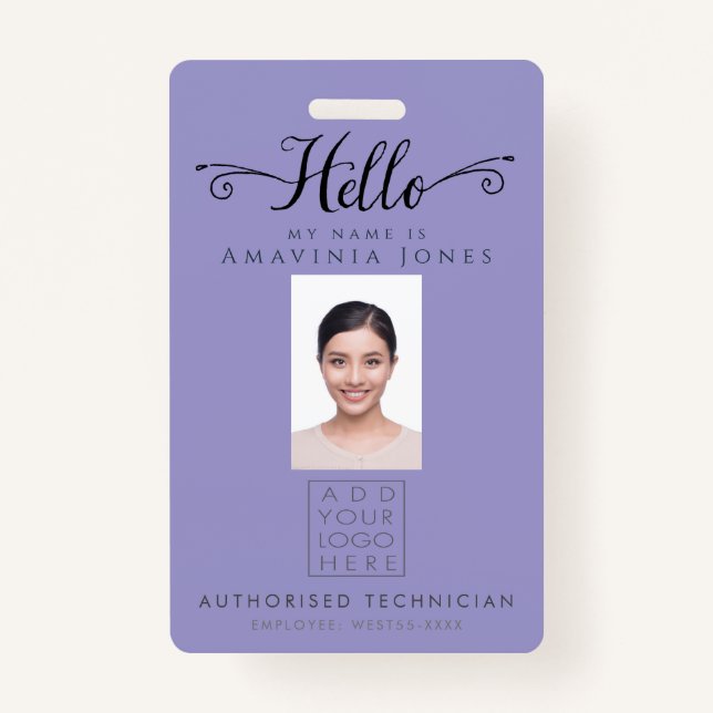 Hello Business Photo ID Identification Plastic Ausweis (Vorderseite)