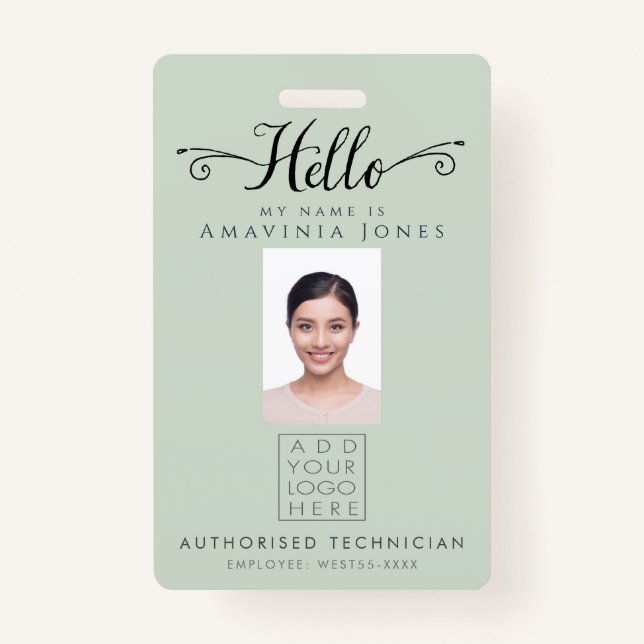 Hello Business Photo ID Identification Plastic Ausweis (Vorderseite)