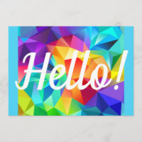 Hello Card Happy Rainbow Birthday oder Any