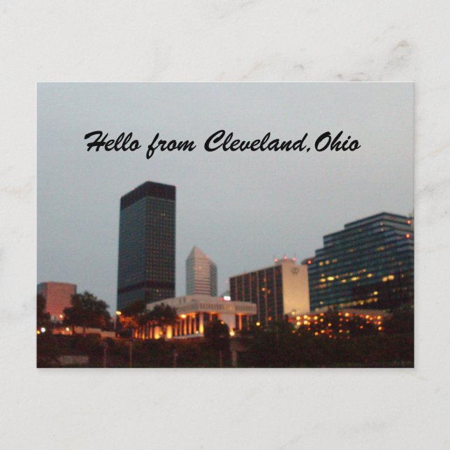 HELLO, CLEVELAND, OHIO Postkarte (Vorderseite)