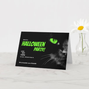 Hello Darkness Green Eyes Halloween-Party Karte