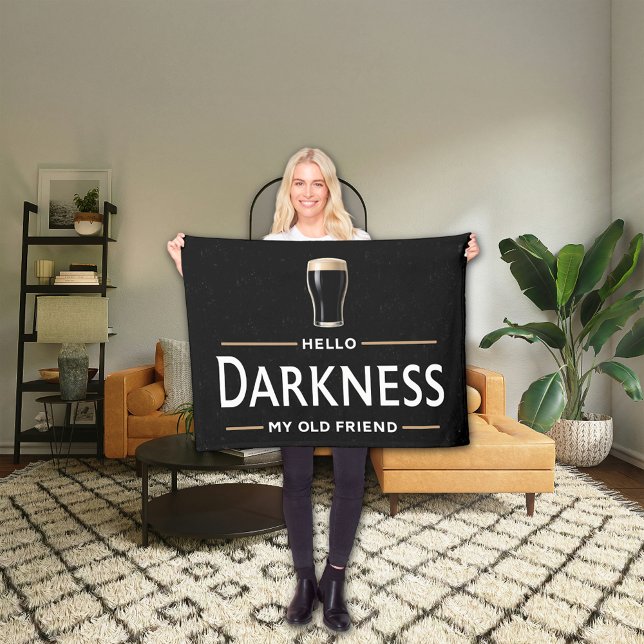 Hello Darkness My Old Friend Funny St Patricks Day Fleecedecke (Von Creator hochgeladen)