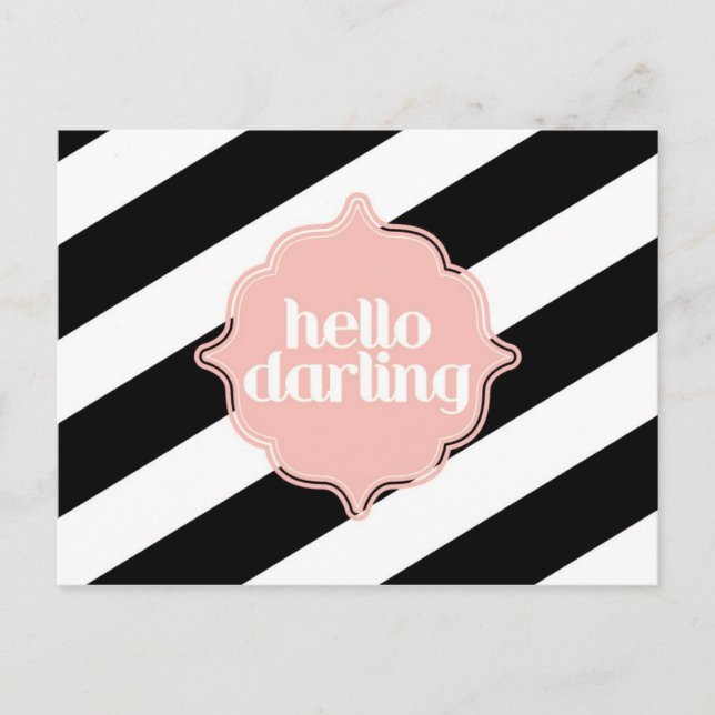 Hello Darling Post Card Postkarte (Vorderseite)