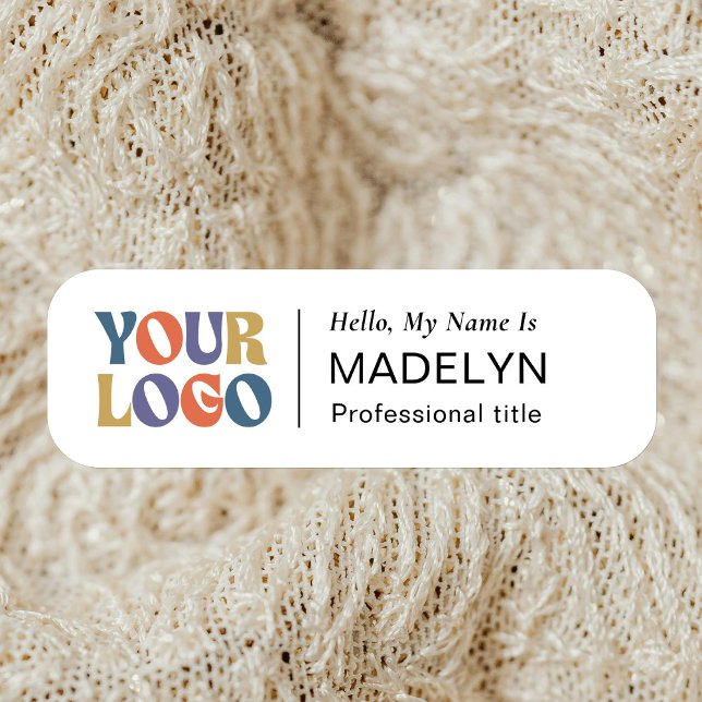 Hello Employee Company Logo White Magnetic  Namensschild (Von Creator hochgeladen)