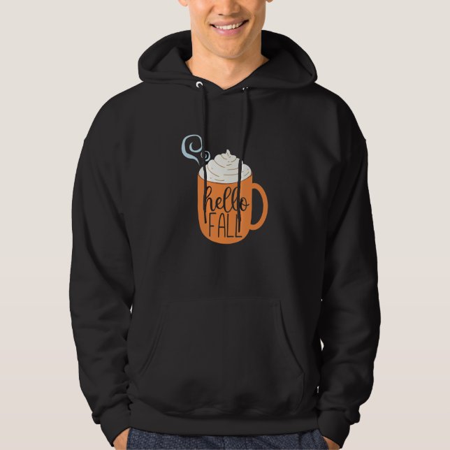 Hello Fall Coffee Hot Cocoa Hoodie (Vorderseite)