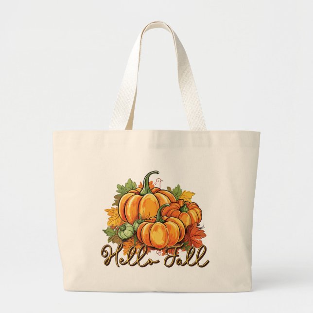 Hello Fall - Cosy Pumpkin Patch Jumbo Stoffbeutel (Vorne)