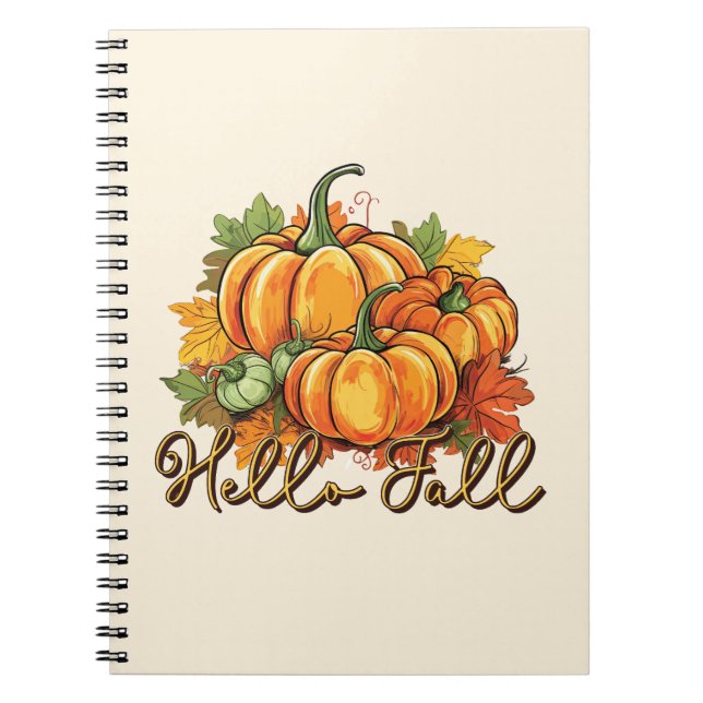 Hello Fall - Cosy Pumpkin Patch Notizblock (Vorderseite)