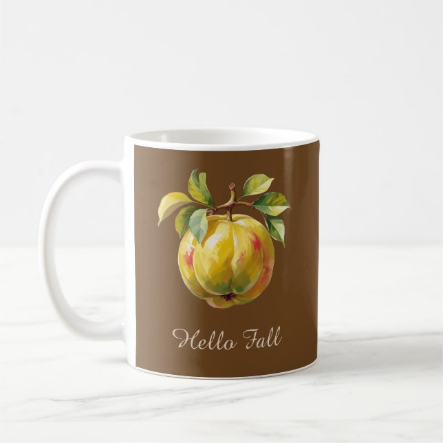 Hello Fall Custom Text Autumn Frudesign - Tasse (Links)