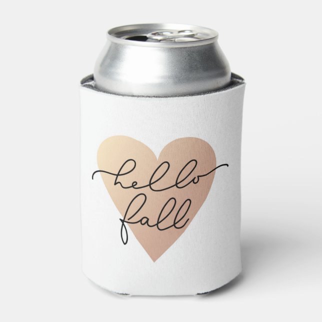 Hello Fall Liebe Heart Dosenkühler (Kanne Vorderseite)