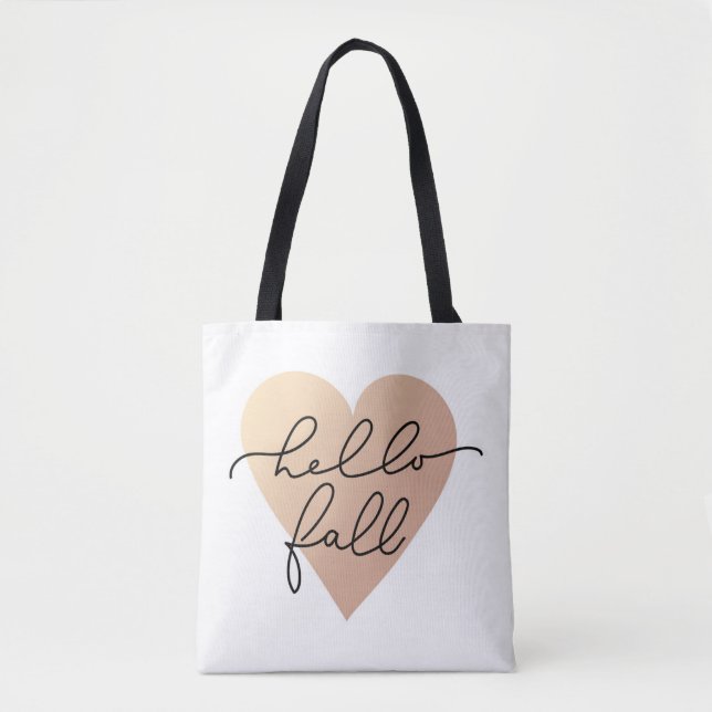 Hello Fall Liebe Heart Tasche (Vorderseite)