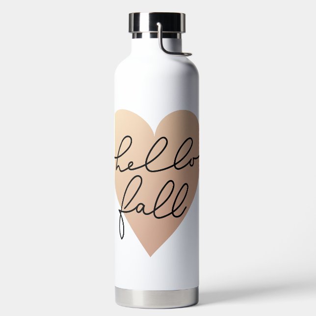 Hello Fall Liebe Heart Trinkflasche (links)