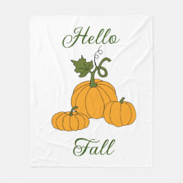 Hello Fall Minimalistisch Niedlich Fleecedecke