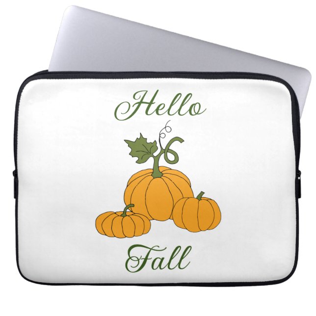 Hello Fall Minimalistisch Niedlich Laptopschutzhülle (Vorderseite)
