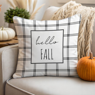 Hello Fall Modernes Bauernhaus Kissen | Minimalist