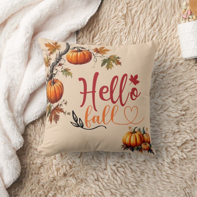 Hello Fall - Pumpkins - Herbstlaube Kissen (Decke)
