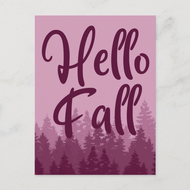 Hello Fall Season Postkarte (Vorderseite)