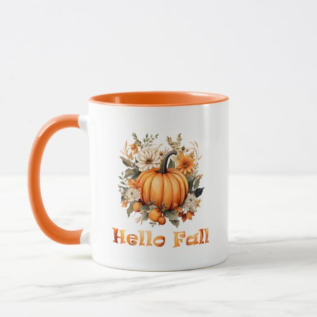 Hello Fall Wildblumen und Blätter Tasse (Links)