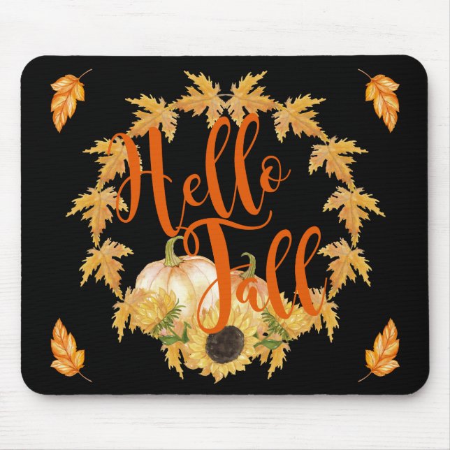 Hello Fall Wreath Graphic Mousepad (Vorne)