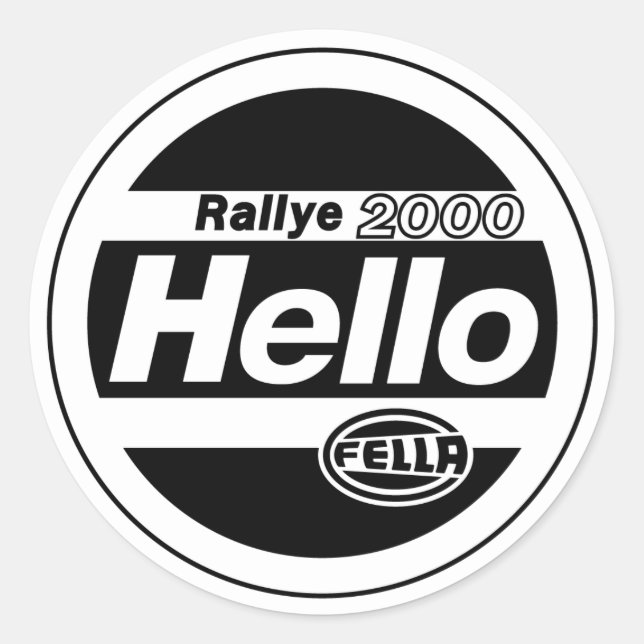 Hello Fella Kundgebung Lights Runder Aufkleber (Vorderseite)