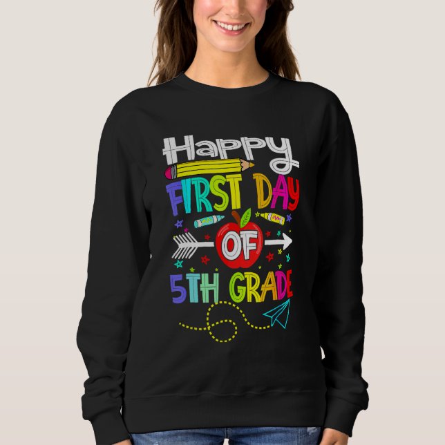 Hello First Day Of 5th Grade  Back To School 2023 Sweatshirt (Vorderseite)