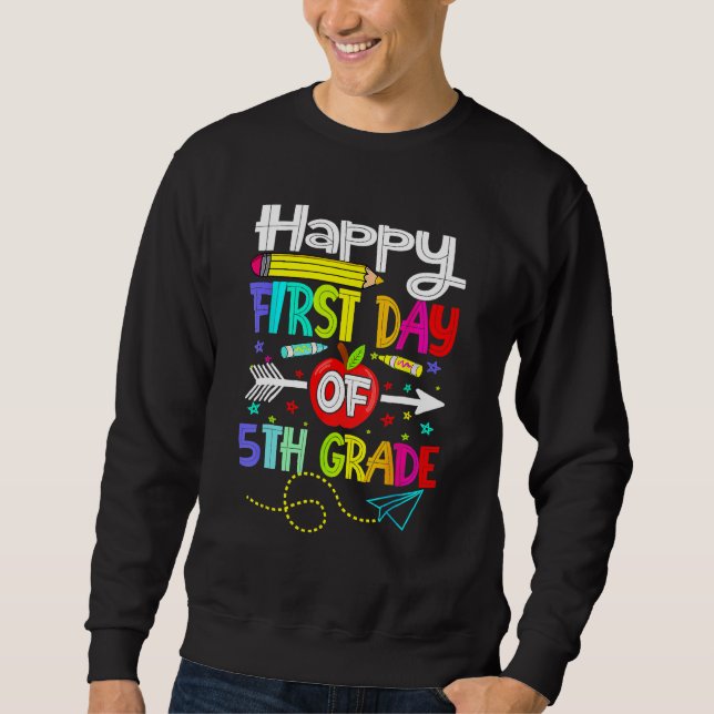 Hello First Day Of 5th Grade  Back To School 2023 Sweatshirt (Vorderseite)