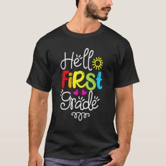 Hello First Grade Fun 1st Grade Back To School T-Shirt