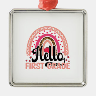 Hello First Grade Ornament Aus Metall