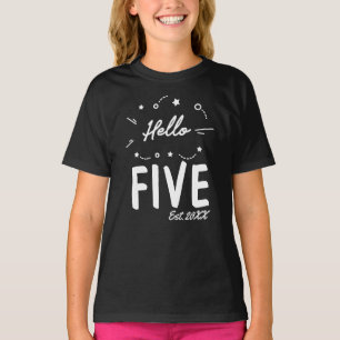 Hello Five Custom 5. Geburtstags-T - Shirt