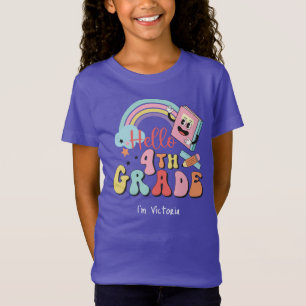 Hello Fourth Grade Colorful Elementary School v2 T-Shirt