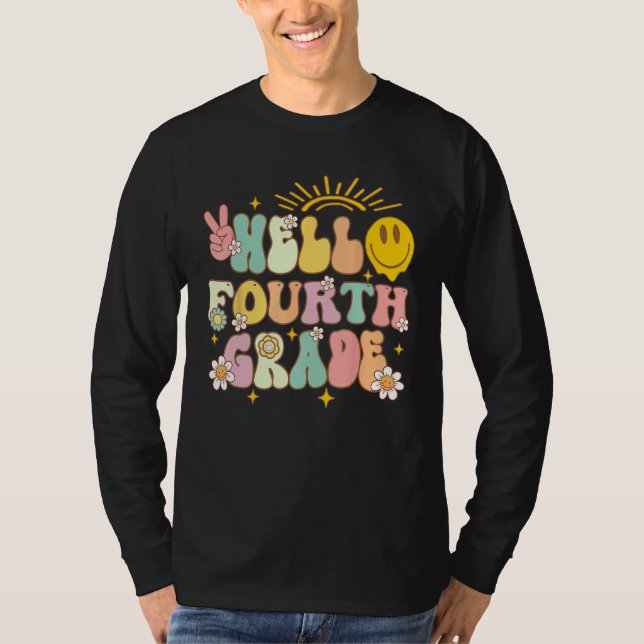 Hello Fourth Grade Team 4th Grade Back To School B T-Shirt (Vorderseite)