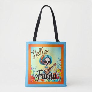 Hello Friend Sugar Skull Tasche