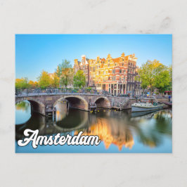 Hello From Beautiful Amsterdam, Niederlande Postkarte