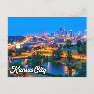 Hello From Beautiful Kansas City, Missouri, USA Postkarte