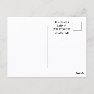 Hello From Camp Postcard Postkarte