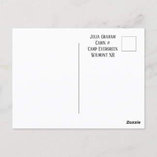 Hello From Camp Postcard Postkarte