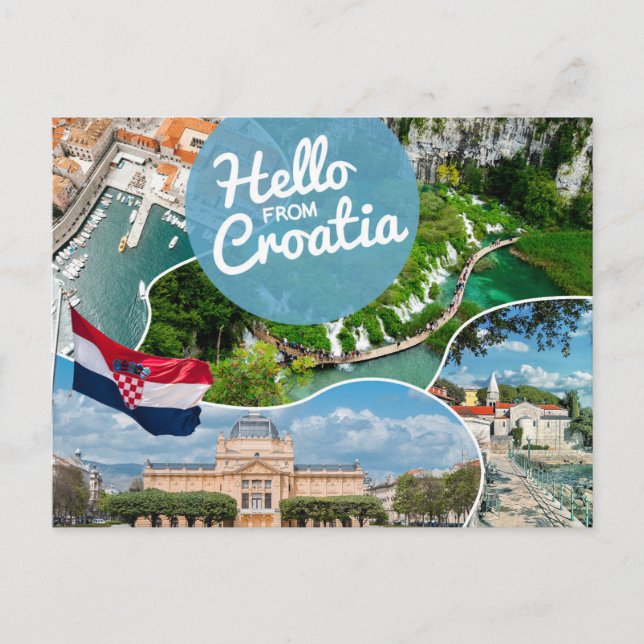 Hello from Croatia Postcard Postkarte (Vorderseite)