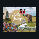 Hello From Kenya Postcard Postkarte<br><div class="desc">Hallo aus Kenia</div>